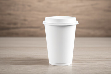 Clean White Paper Cup Mockup: Perfect for Branding and Product Showcase
