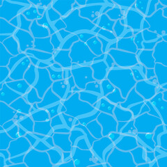 Seamless pattern of blue swimming pool. Texture of water