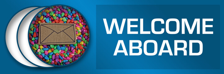 Welcome Aboard Envelope Colorful Text 
