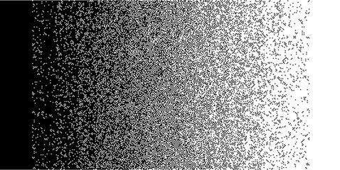 Abstract pixel gradient background. Falling pixels. Broken texture. Abstract vertical gradient halftone. Vector illustration