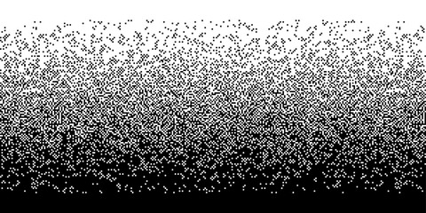 Abstract pixel gradient background. Falling pixels. Broken texture. Abstract vertical gradient halftone. Vector illustration