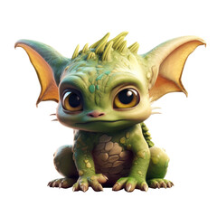 Fototapeta premium Cute baby dragon, generative AI