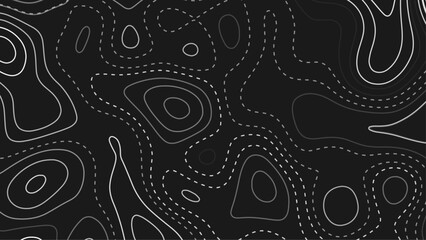black and white seamless pattern contour lines