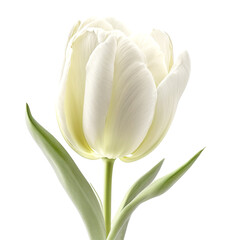 white tulip isolated on white