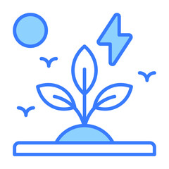 Beautifully designed vector of green energy, a well designed icon of eco energy isolated on white background