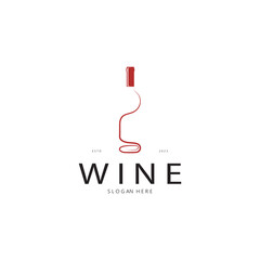 Wine logo design template.vector illustration of icon-vector