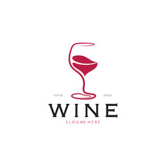 Wine logo design template.vector illustration of icon-vector