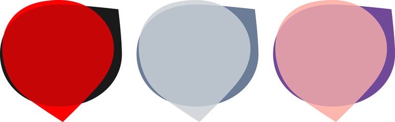 Bubble banners, isolated on transparent background, PNG elements