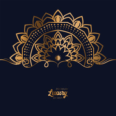 Luxury mandala background with golden arabesque pattern	