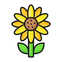 A beautifully designed vector of sunflower, an attractive icon of sunflower