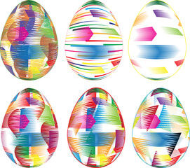Easter Egg Design. Vector oval shape. Ornament Easter eggs set.