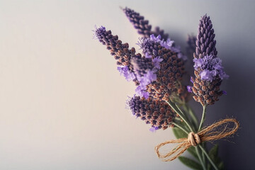 lavender flowers on a white background