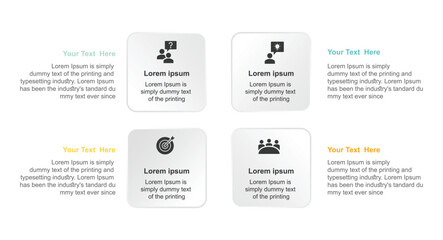 business infographics design template with icons and 4 options or steps. flow chart.
