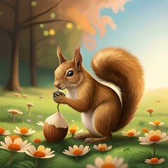 Fototapeta premium squirrel in the park