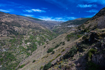 Landscape of the Sierra Nevada mountain range, Spain.