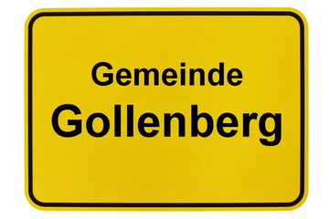 Illustration eines Ortsschildes der Gemeinde Gollenberg in Brandenburg