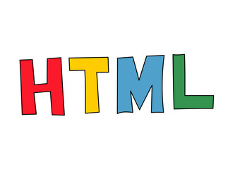 手書きのHTMLの文字