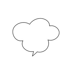 吹き出しのラフなイラスト
