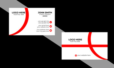 Business Card - Creative and Clean Modern Business Card Template.Business card design template, Clean professional business card template, visiting card,  double sided business card design template .
