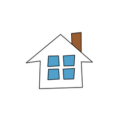 家のラフなイラスト