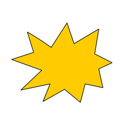 吹き出しのラフなイラスト