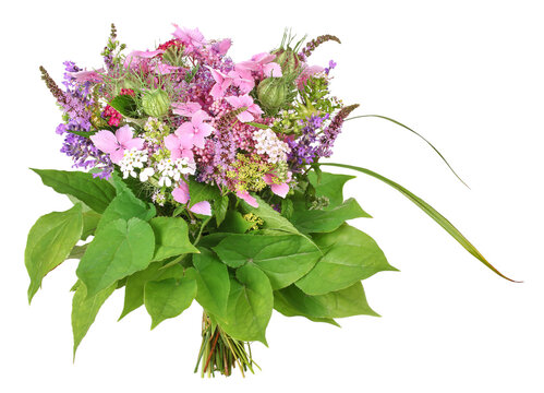Bunch of flowers with hydrangea and lavender