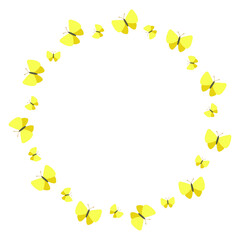 ちょうちょの円形フレーム