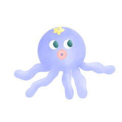 A purple octopus