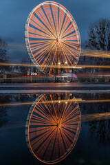 Cologne Zoo ferris wheel reflection blue Hour 1
