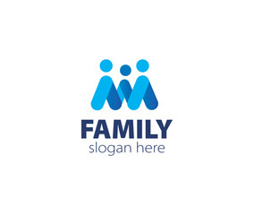 Family link love design logo	