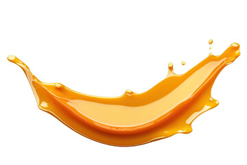 Caramel splash. Ai art isolated cutout