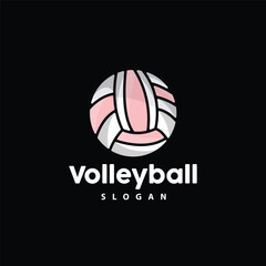 Fototapeta premium Volleyball Logo, Sport Simple Design, World Sports Tournament Vector, Illustration Symbol Icon