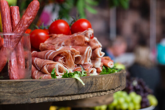 party event buffet, meats