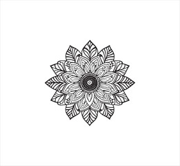 A mandala vector line art for coloring page