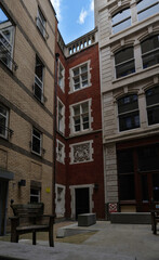London - 05 21 2022: View of an inner courtyard in Cornhill, Bank