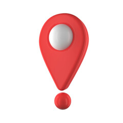 location map pin with marker web contact icon concept isolated on transparent background. illustration 3d render