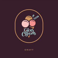 Ice cream vector Illustration in vintage style 