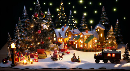 christmas tree at night