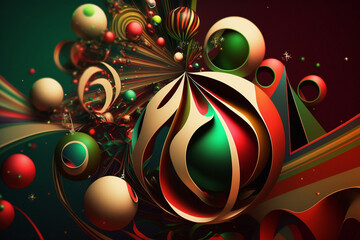 abstract background christmas ornaments