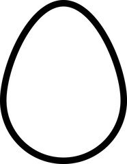 Egg icon, Easter sign on transparent background, PNG illustration