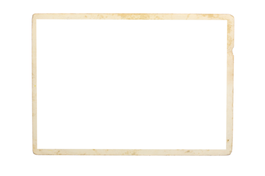 old photo frame texture png isolated picture postcard border