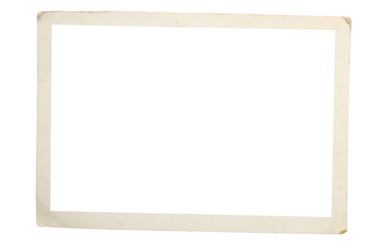 old photo frame texture png isolated picture postcard border