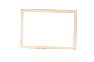 Fotobehang Retro old photo frame texture png isolated picture postcard border  © Michele