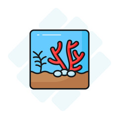 An amazing vector of coral reef in modern style, easy to use icon in web, mobile apps and presentation projects