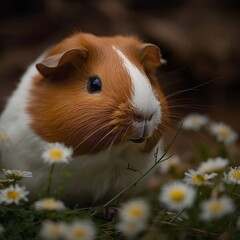 country guinea pig in the grass