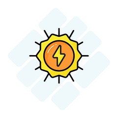 Carefully designed vector of solar energy, premium icon of solar power