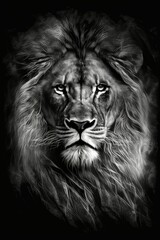 Majestic lion , artistic graphic design,portrait - Generative Ai - 589556807