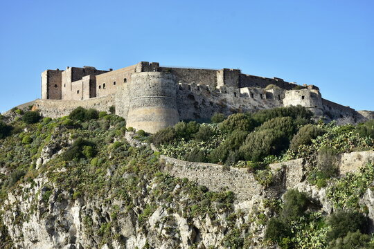 stronghold Castello di Milazzo on island Sicily,Italy