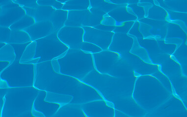 Obraz premium The reflection of the suns rays in the water in the pool with sea water, The glare of the sun, Egypt