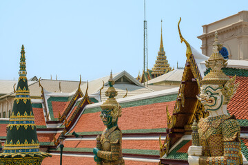 Guardian Daemon of the Emerald Buddha and Grand Palace Bangkok, Thailand